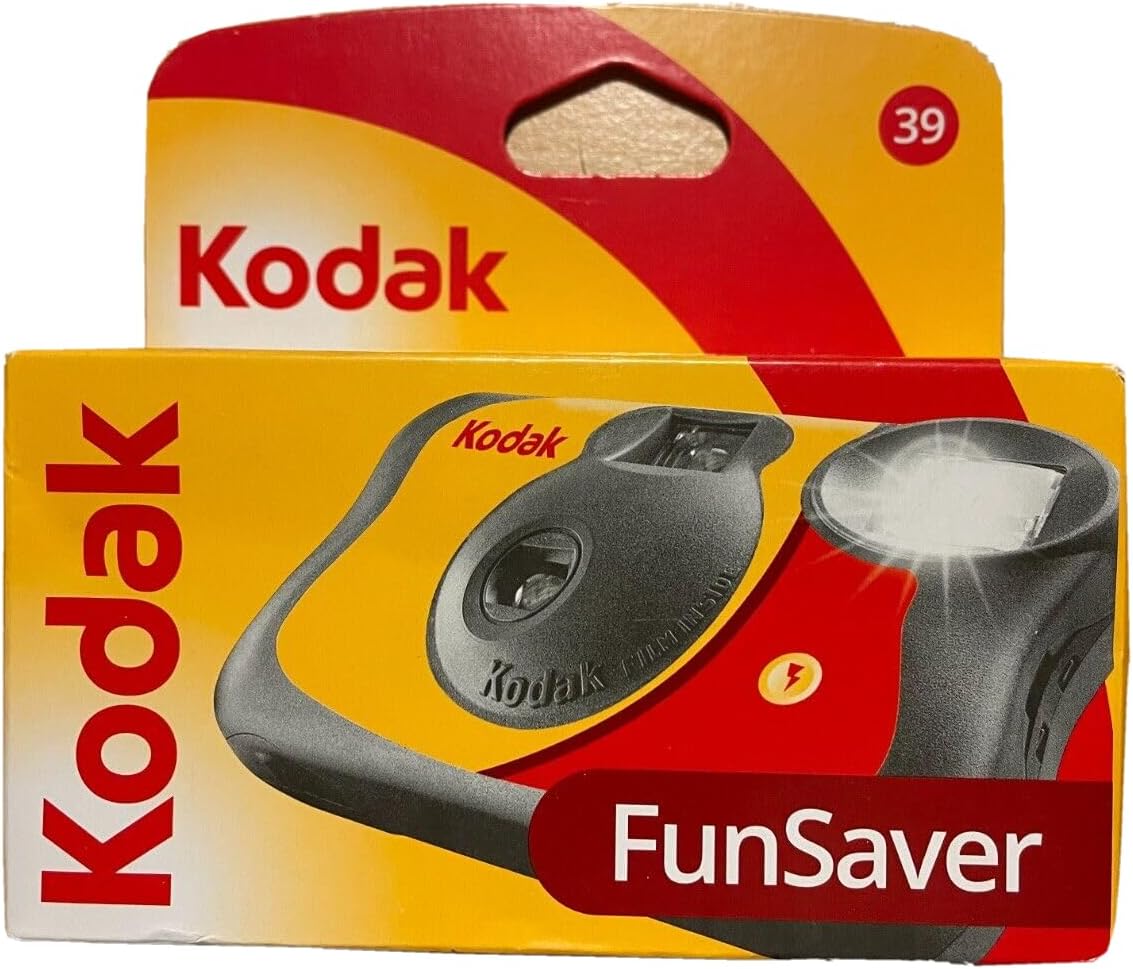 kodak 3920949 Fun Saver Single Use Camera with Flash (Yellow/Red)-0