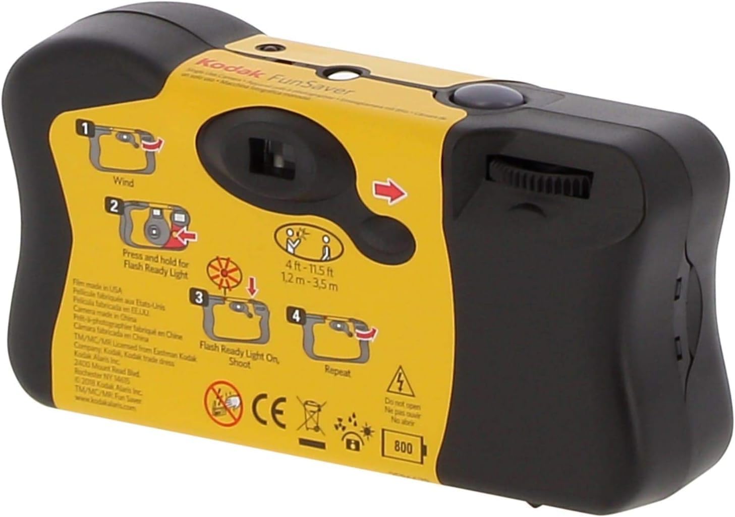 kodak 3920949 Fun Saver Single Use Camera with Flash (Yellow/Red)-3