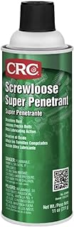 CRC Screwloose Super Penetrant 03060 – 11 WT OZ, Plastic Safe Aerosol for Corroded Fasteners, Seized Mechanical Components