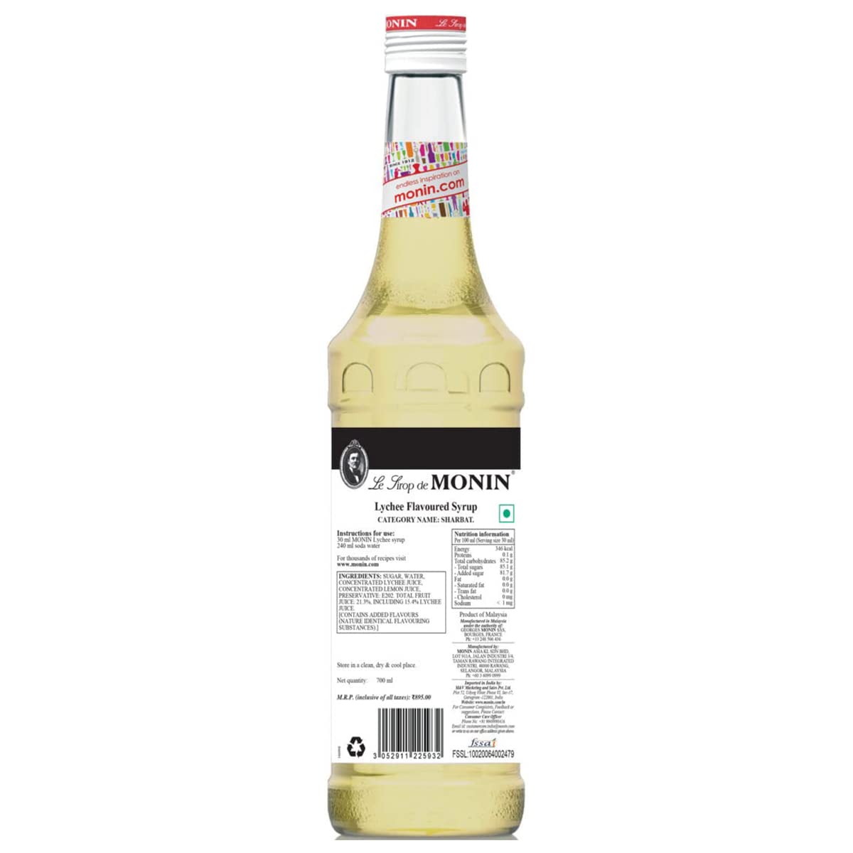 Monin - Litchi Syrup - 700ml-2