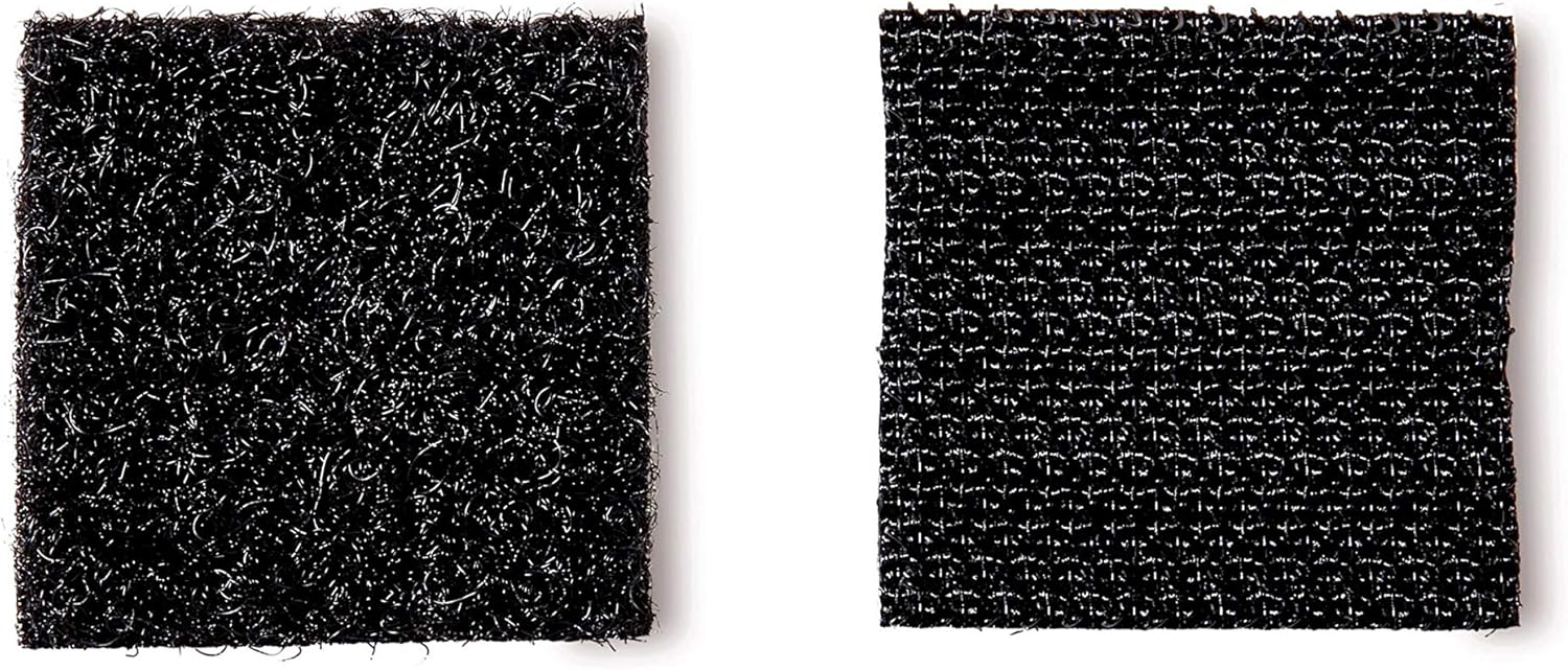 Scotch Multi-Purpose Hook and Loop Fasteners, For Indoor Use, Black, 7/8 in, 12-Pair, 24-Squares-3