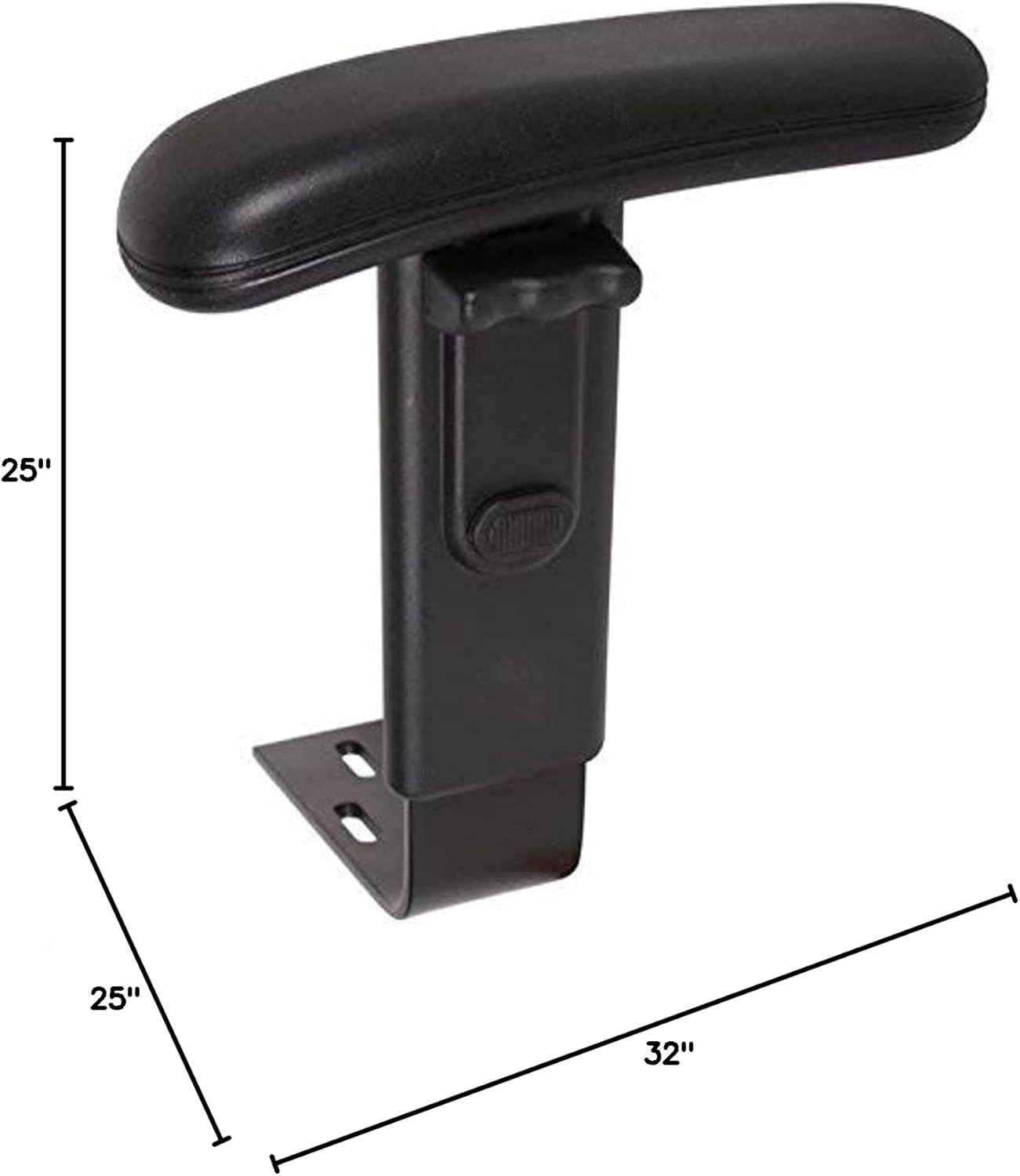 Boss Office Products Boss Adjustable Chair Arm Kit, Black-1