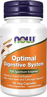 NOW Foods Supplements, Optimal Digestive System, Full Spectrum Enzymes, 90 Veg Capsules