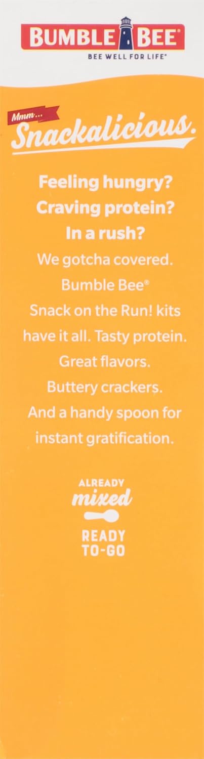 Bumble Bee Snack on the Run Chicken Salad with Crackers Kit, 3.5 oz (Pack of 12) - Ready to Eat, Spoon Included - Shelf Stable & Convenient Protein Snack-6