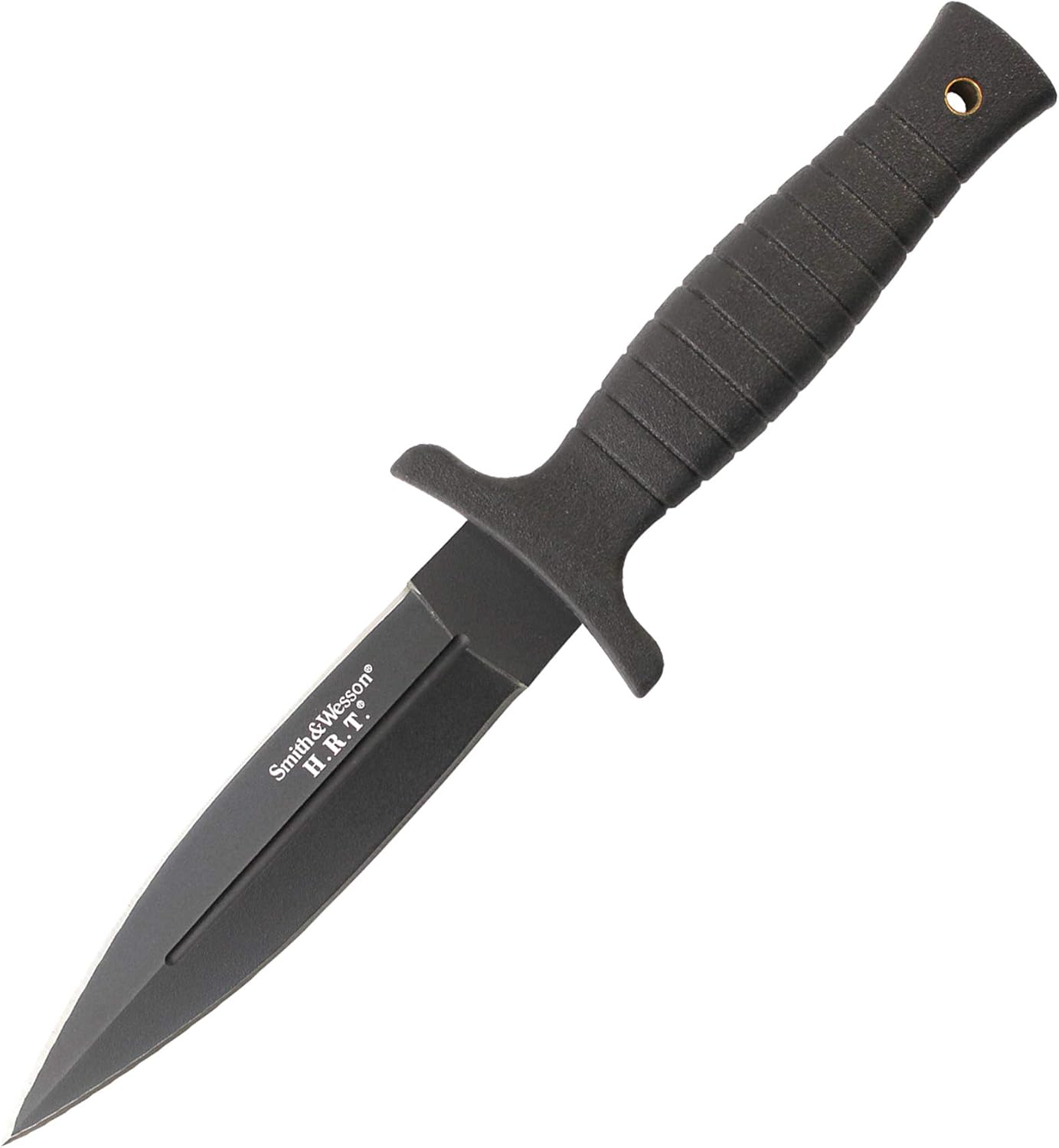 Smith & Wesson SWHRT9B 9in High Carbon S.S. Fixed Blade Knife with 4.7in Dual Edge Blade and TPE Handle for Outdoor, Tactical, Survival and EDC-0