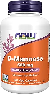 NOW Foods Supplements, D-Mannose 500 mg, Non-GMO Project Verified, Healthy Urinary Tract*, 120 Veg Capsules