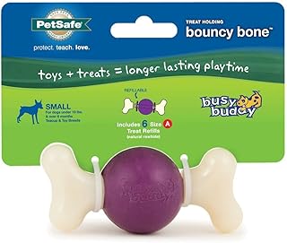 PetSafe® Busy Buddy® Bouncy Bone™, Treat Holding Dog Toy, Small, Best for Dogs Up to 10 Lb.