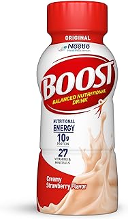 BOOST Original Nutritional Drink, Creamy Strawberry, 8 fl oz (Pack of 24)