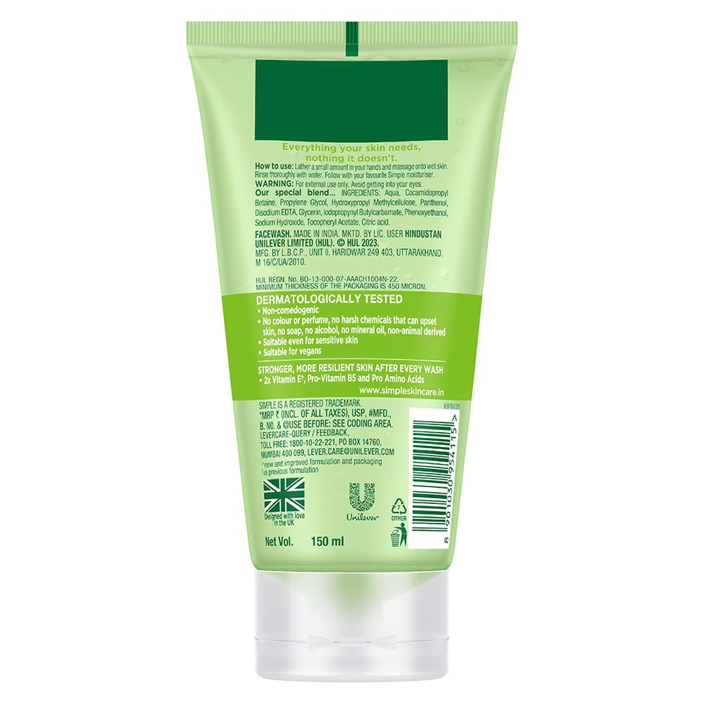 Simple Kind to Skin Refreshing Facial Wash Gel ,150 ml (5 Ounce)-1