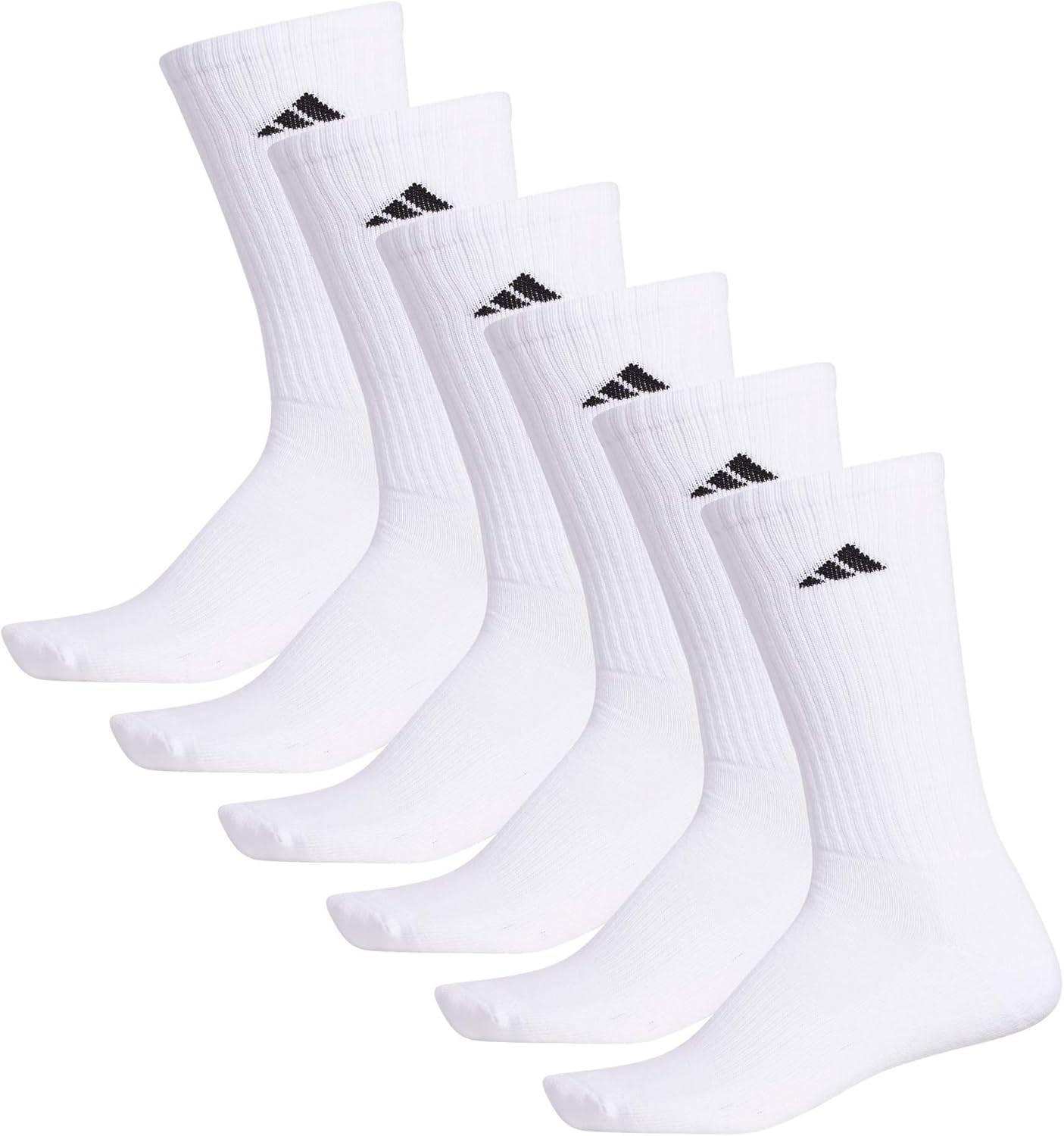 adidas Men's Athletic Cushioned Crew Socks with Arch Compression (6 Pairs)-7