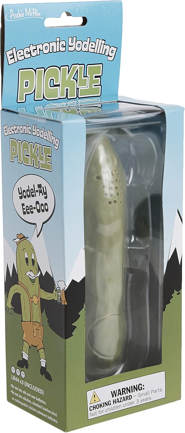 Archie McPhee Yodeling Pickle: A Musical Toy, Fun for All Ages, Great Gift, Hours of Mindless Entertainment, Multi-colored-3