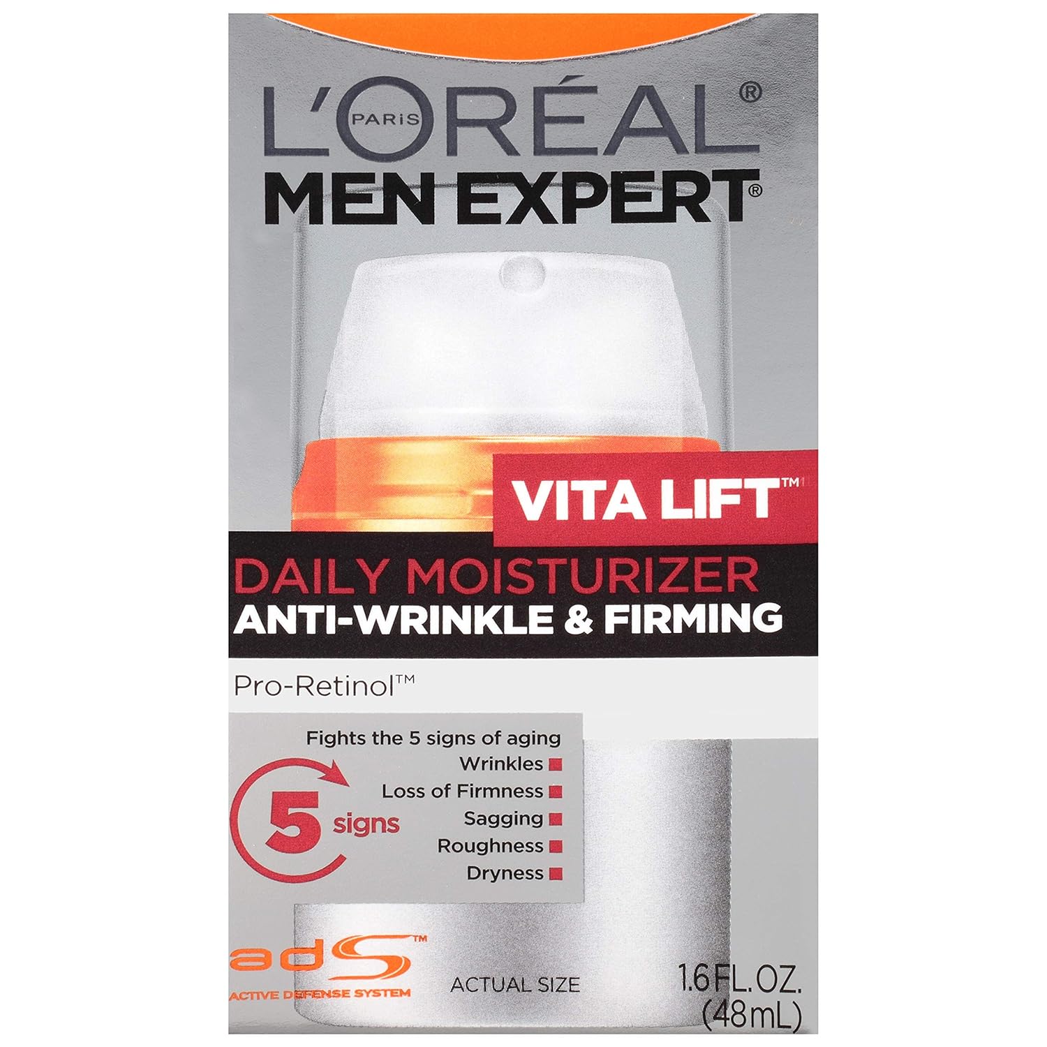 L'Oreal Paris Men Expert Vitalift Anti-Wrinkle & Firming Face Moisturizer with Pro-Retinol, 1.6 oz-0