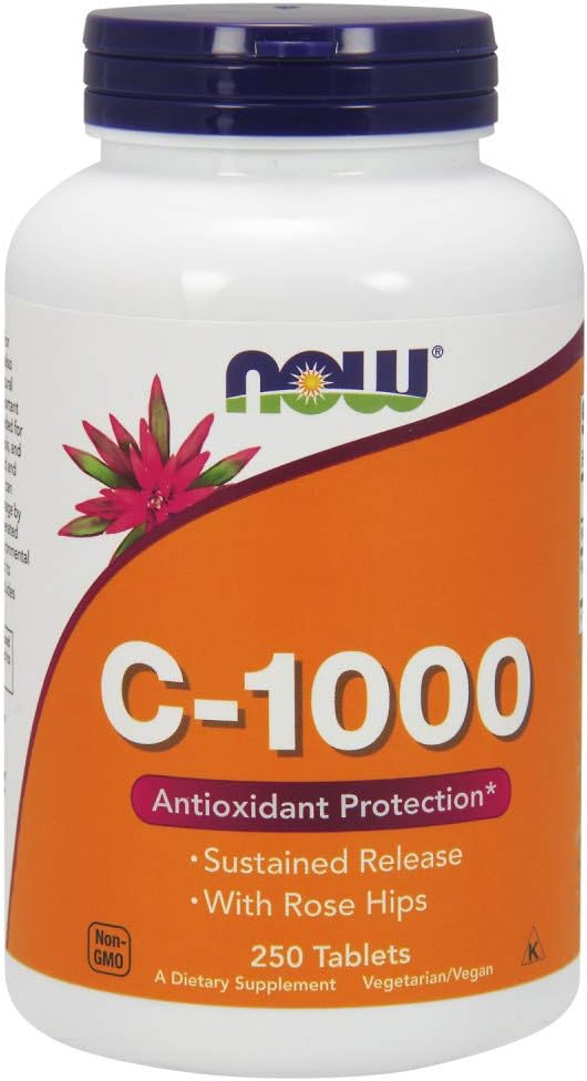 NOW Foods Supplements, Vitamin C-1,000 with Rose Hips, Sustained Release, Antioxidant Protection*, 250 Tablets-0