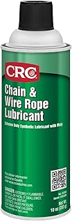 CRC Chain And Wire Rope Lubricant, 10 Wt Oz, Extreme Duty Synthetic Lubricant With Moly, Aerosol Spray