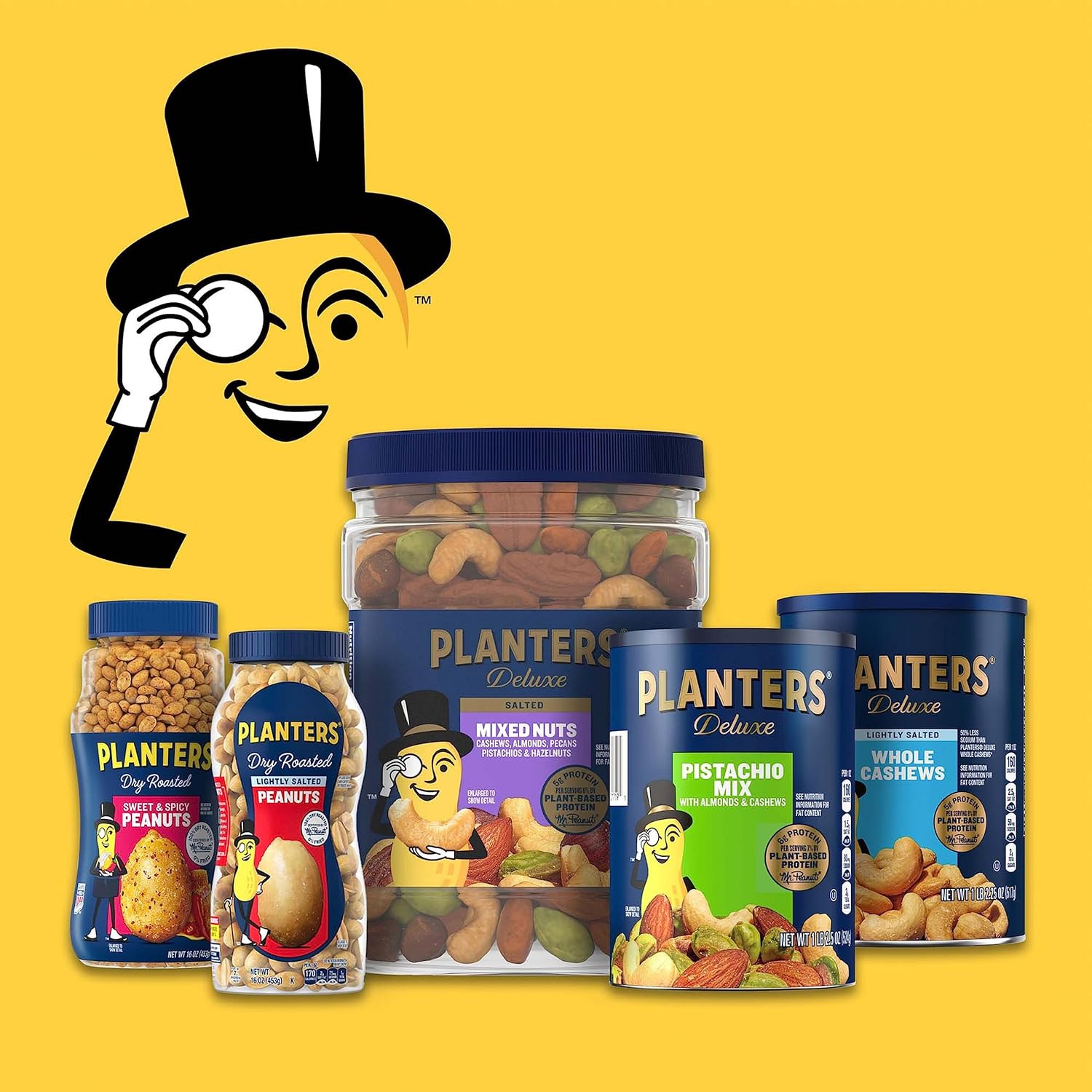 PLANTERS Honey Roasted Peanuts, Party Snack, Plant-Based Protein, After School Snack, Sweet and Salty, Salted Nuts, Flavored with Sea Salt and Honey, Quick Snacks for Adults, Kosher, 16oz Jar-5