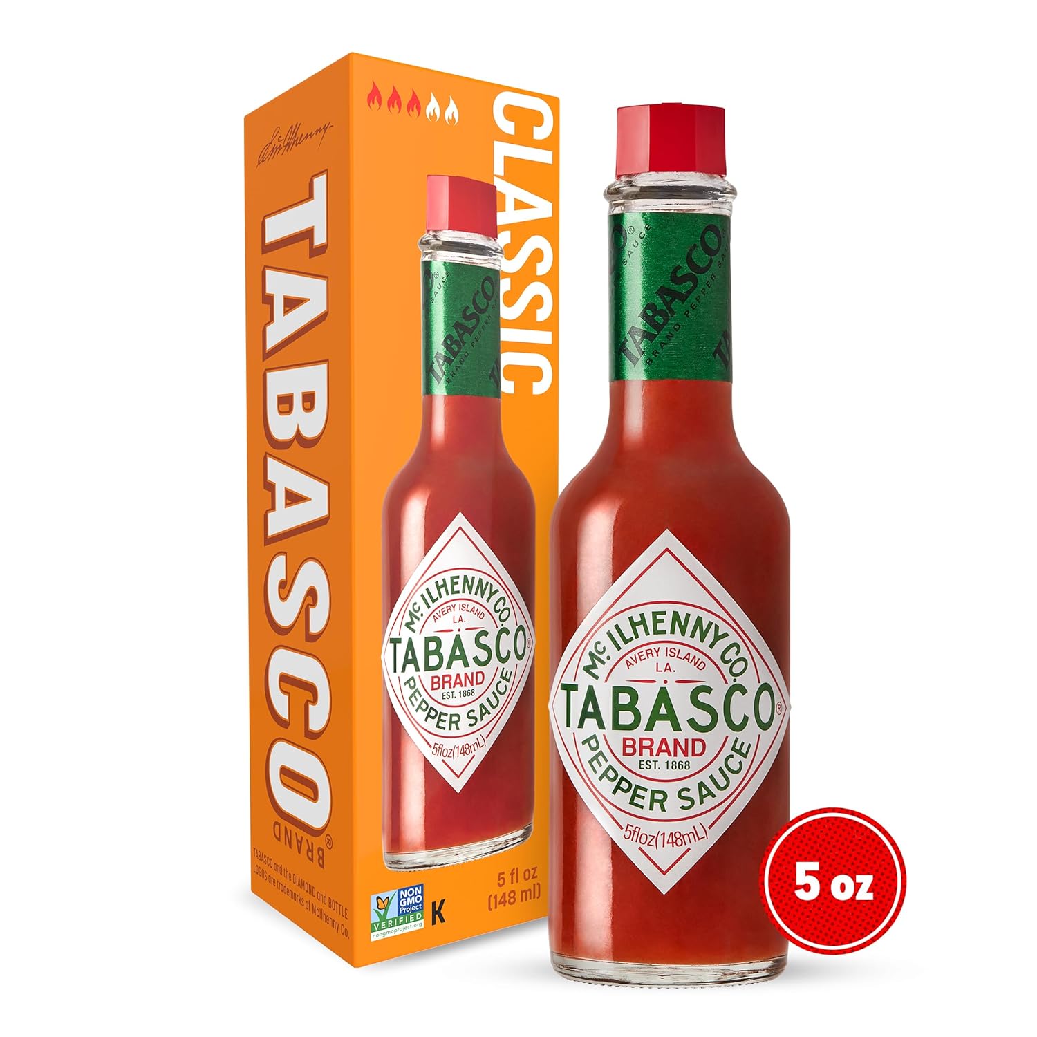 Tabasco Hot Sauce, Original Red Pepper, 5 oz-1