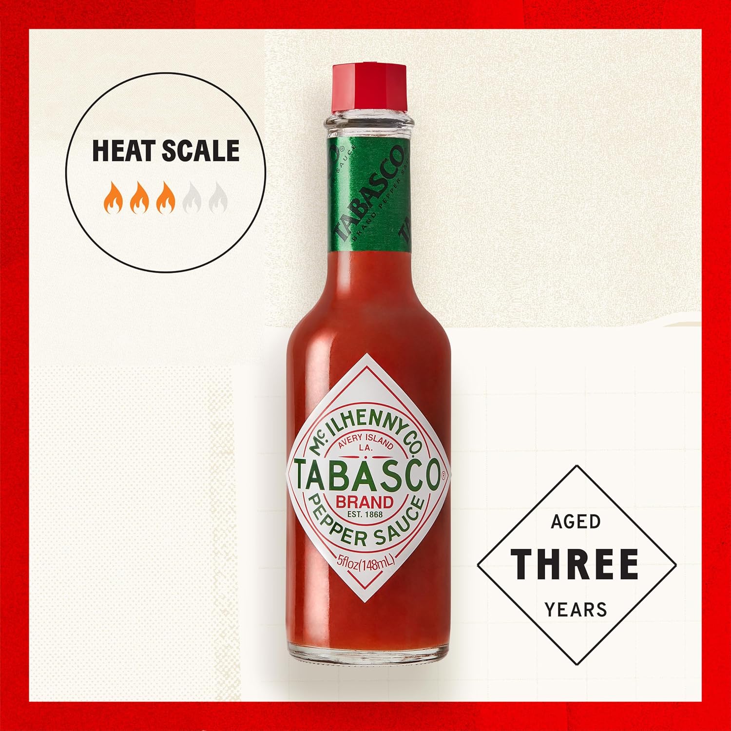 Tabasco Hot Sauce, Original Red Pepper, 5 oz-2