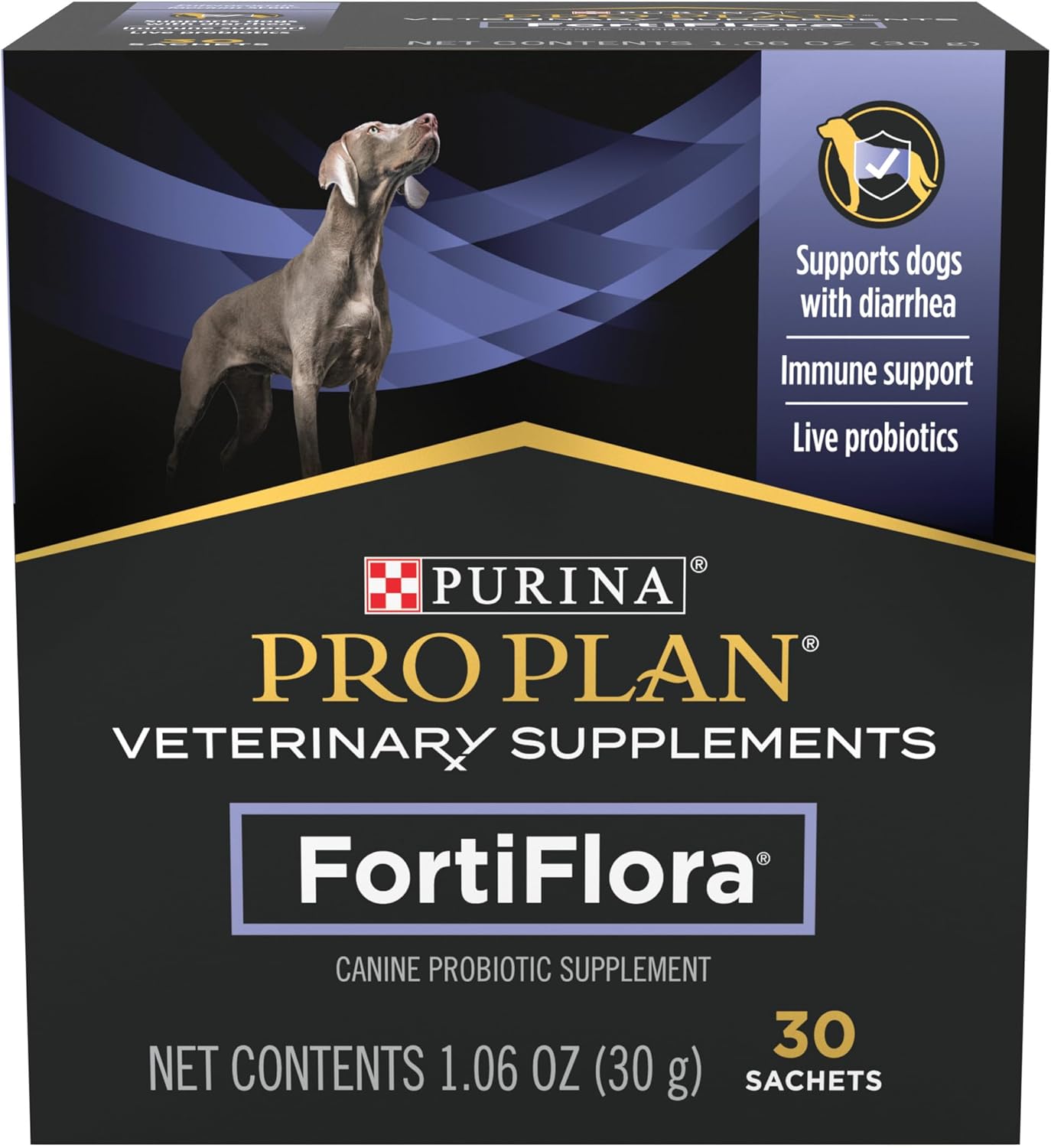 Purina Pro Plan Veterinary Supplements FortiFlora Dog Probiotic Supplement, Canine Nutritional Supplement - 30 Ct. Box-0