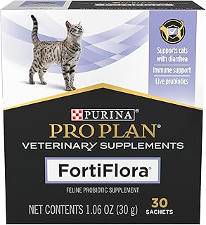 Purina Pro Plan Veterinary Supplements FortiFlora Cat Probiotic Supplement for Cats with Diarrhea - 30 ct. Box