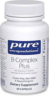 Pure Encapsulations B-Complex Plus - B Vitamins Supplement to Support Neurological Health, Cardiovascular Health, Energy Levels & Nervous System Support* - with Vitamin B12 & More - 60 Capsules