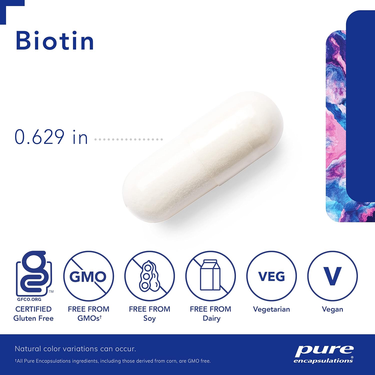 Pure Encapsulations Biotin 8 mg - B Vitamin Supplement to Aid Stress Relief, Hair, Skin & Nail Strengthening, Metabolism, Carbohydrate Support & Nervous System* - with Premium Biotin - 120 Capsules-2