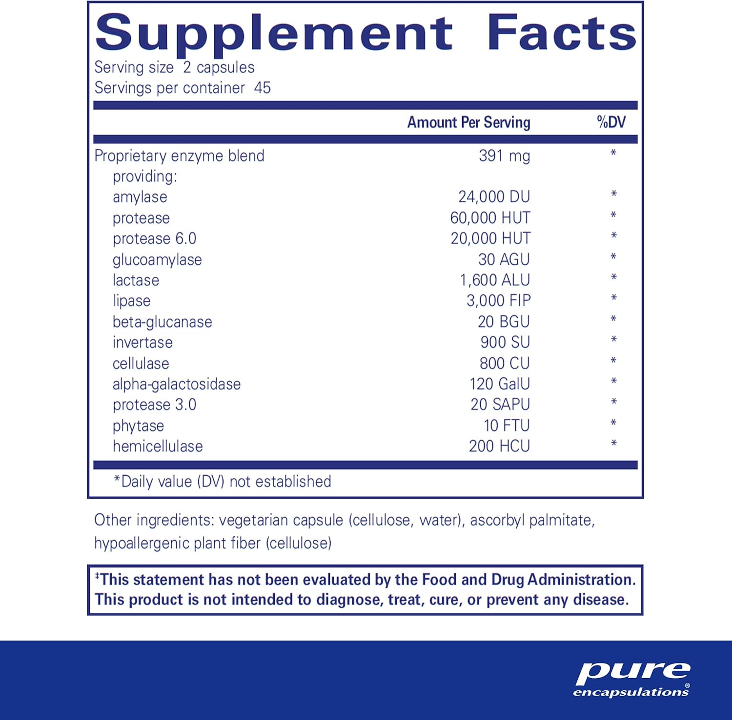 Pure Encapsulations Digestive Enzymes Ultra - Vegetarian Digestive Enzyme Supplement to Support Protein, Carb, Fiber, and Dairy Digestion* - 90 Capsules-1