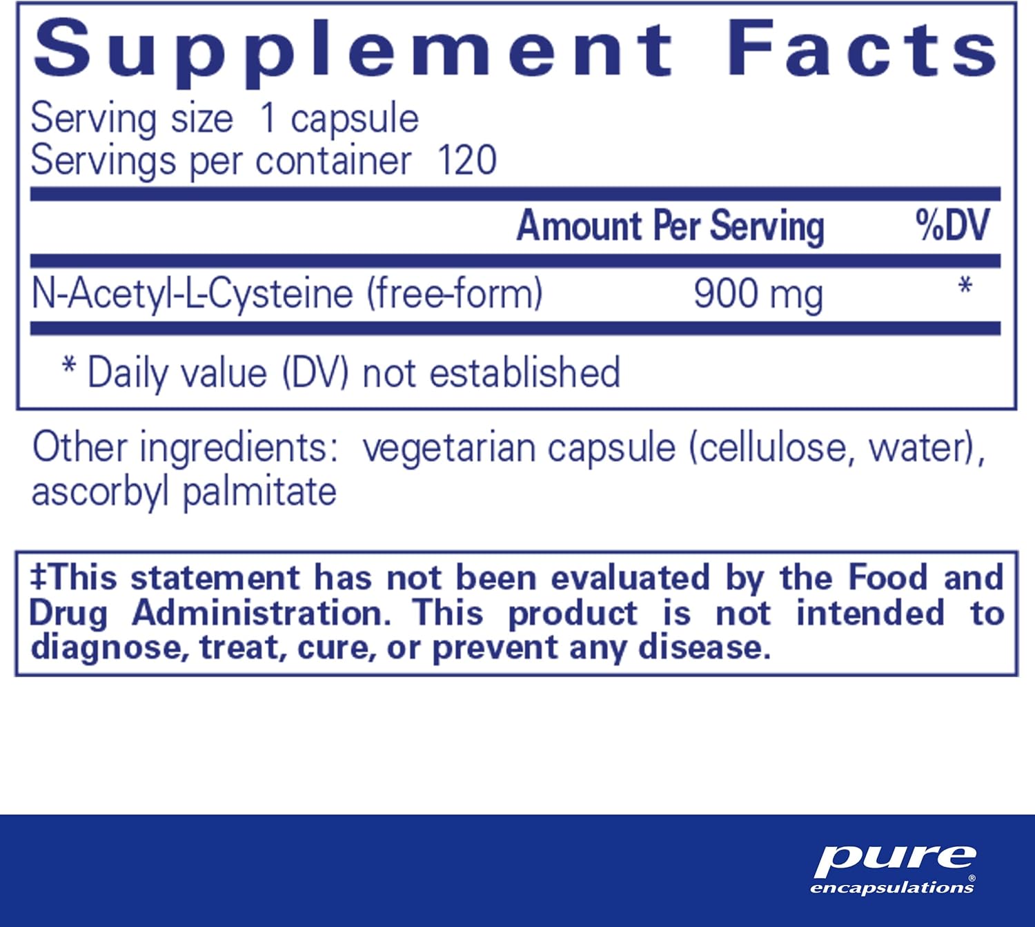 Pure Encapsulations NAC 900 mg - N-Acetyl Cysteine Amino Acid Supplement for Lung & Immune Support, Liver & Antioxidants* - 120 Capsules-1