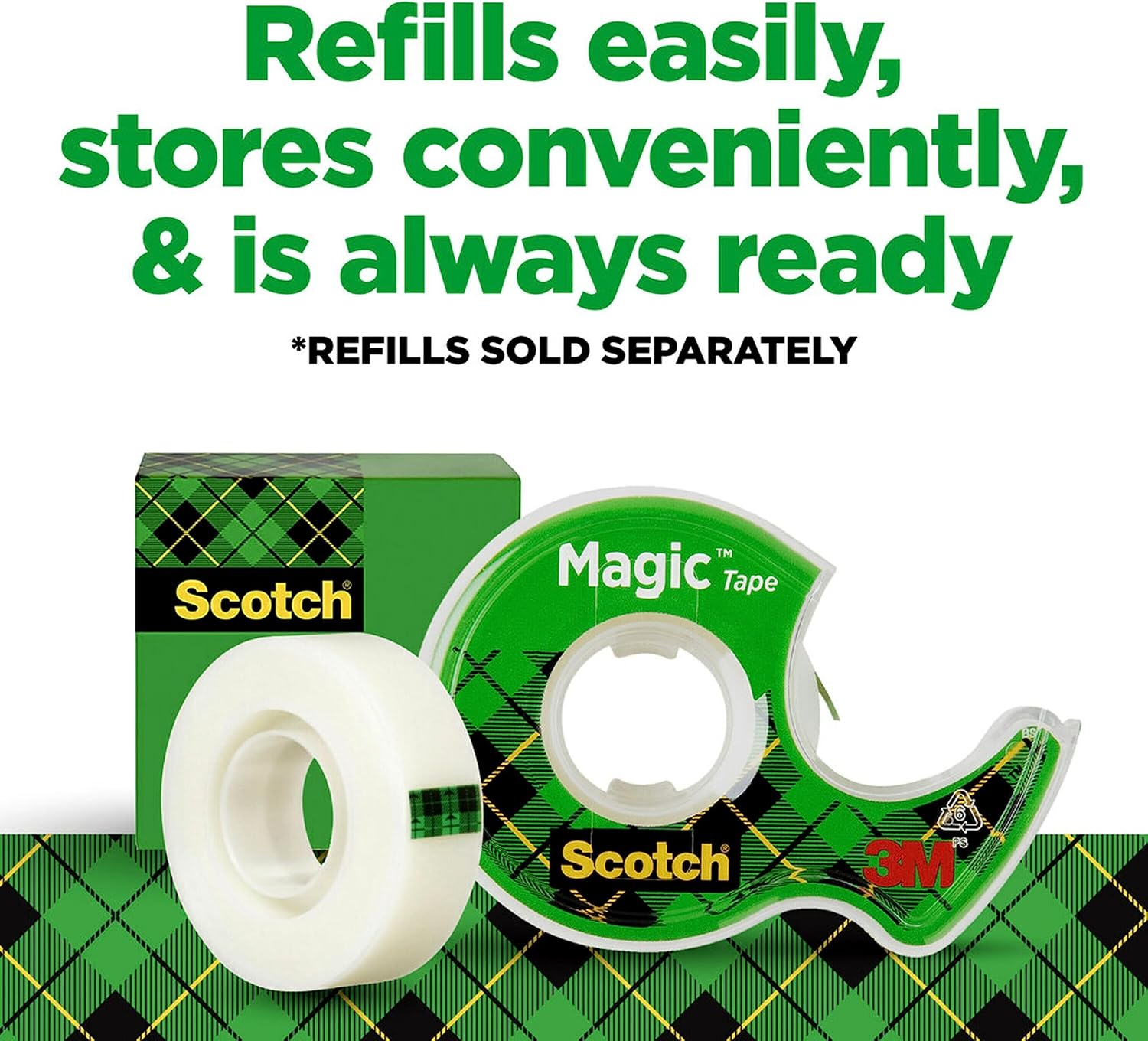 Scotch Magic Tape, Invisible, Home Office Supplies and Back to School Supplies for College and Classrooms, 4 Rolls with 4 Dispensers-7