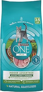 Purina ONE Natural, Low Fat, Weight Control, Indoor Dry Cat Food, +Plus Indoor Advantage - 3.5 lb. Bag