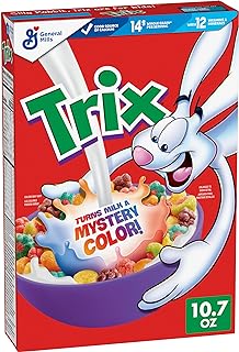 Trix Fruity Breakfast Cereal, 6 Fruity Shapes, Whole Grain, 10.7 OZ