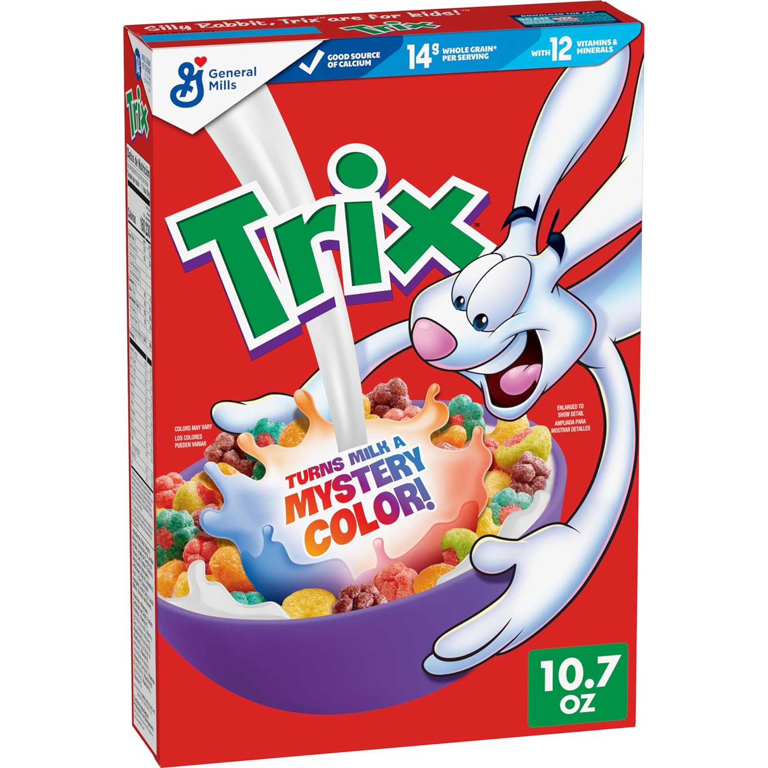 Trix Fruity Breakfast Cereal, 6 Fruity Shapes, Whole Grain, 10.7 OZ-0