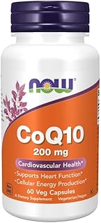 NOW Foods Supplements, CoQ10 (Coenzyme Q10) 200 mg, Cardiovascular Health*, 60 Veg Capsules