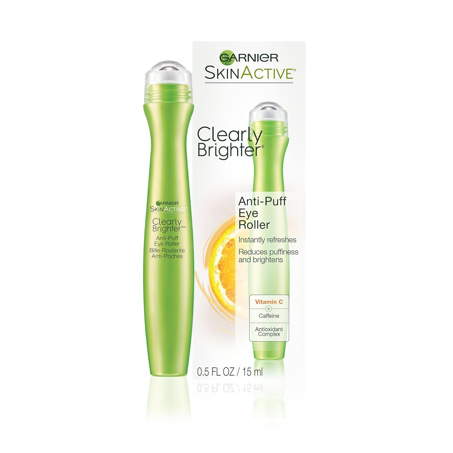 Garnier Clearly Brighter Anti-Puff Eye Roller, 0.5 Fl Oz (15mL), 1 Count (Packaging May Vary)-0