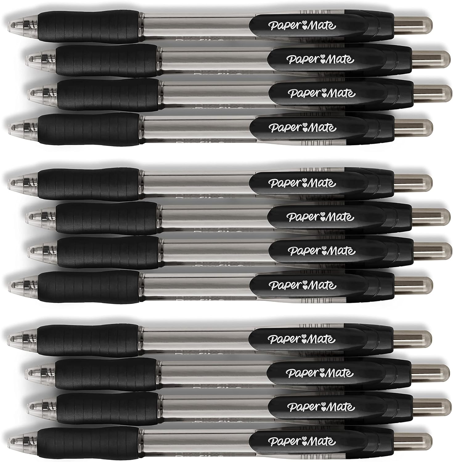 Paper Mate Profile Retractable Ballpoint Pens, Bold Point (1.4mm), Black, 12 Count-1