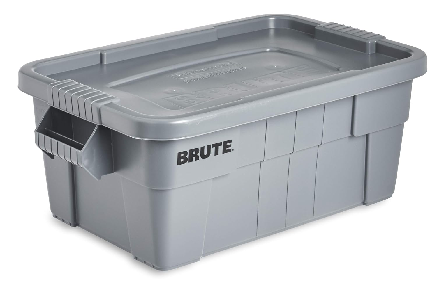 Rubbermaid Commercial Products BRUTE Tote Storage Container with Lid, 14-Gallon-included, Rugged/Reusable Boxes for Moving/Storing in Garage/Basement/Attic/Jobsite/Truck/Camping, Gray-0