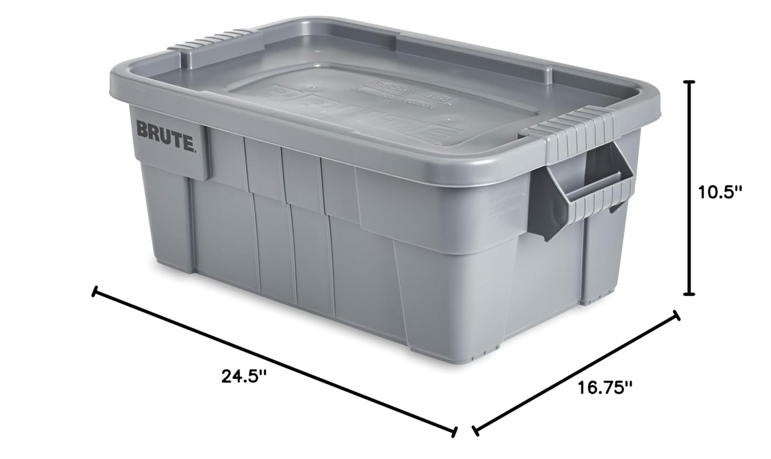 Rubbermaid Commercial Products BRUTE Tote Storage Container with Lid, 14-Gallon-included, Rugged/Reusable Boxes for Moving/Storing in Garage/Basement/Attic/Jobsite/Truck/Camping, Gray-8