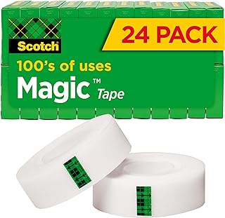 Scotch Magic Tape, Invisible, Home Office Supplies and Back to School Supplies for College and Classrooms, 24 Rolls