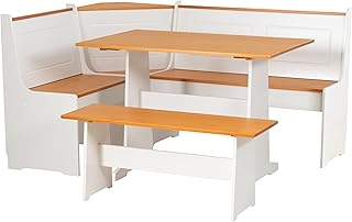 Linon Ardmore Kitchen Nook Set, White