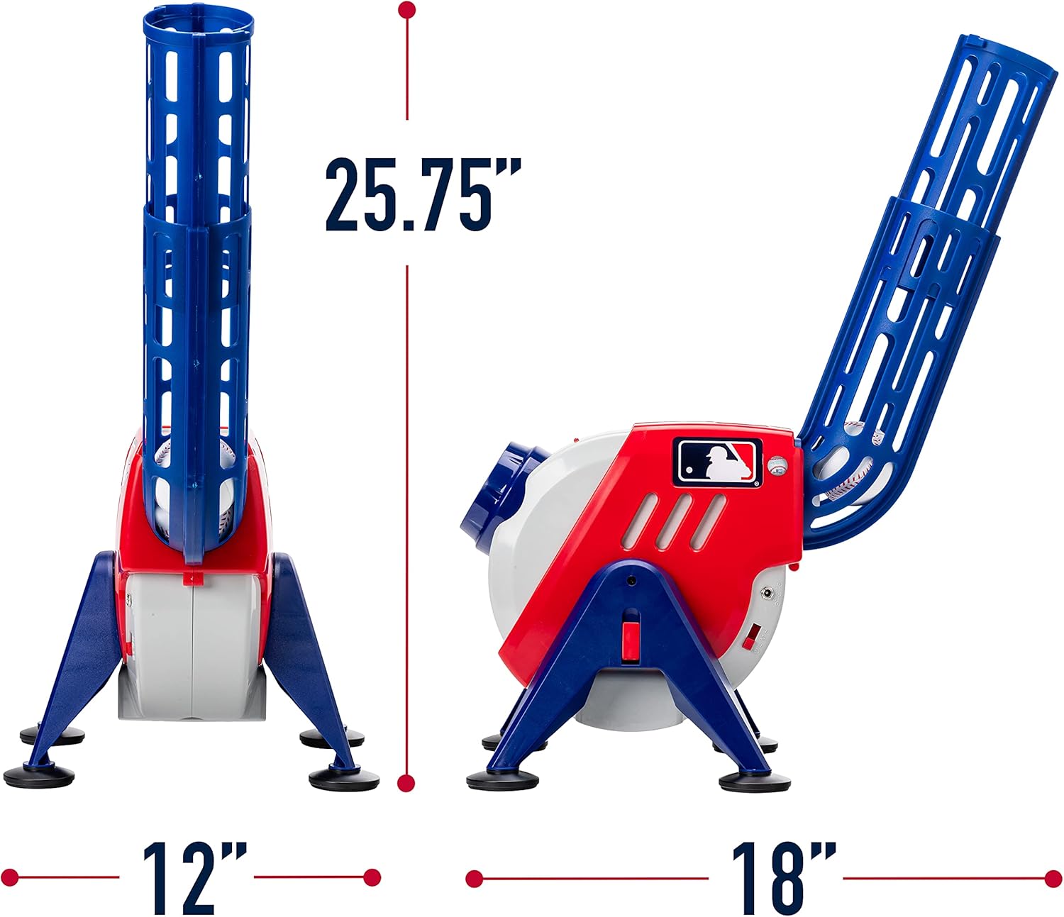 Franklin Sports Kids Pitching Machine - Plastic Baseball Pitching Machine for Kids Batting Practice - MLB Power Pitcher with Adjustable Speeds-1