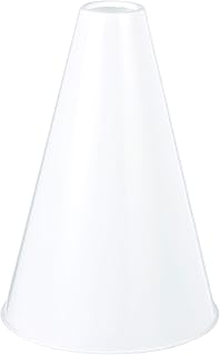 White Plastic Megaphone (8.25" x 6") – 1 Pc - Eco-Friendly & Lightweight Design - Ideal For Sports Events, Parties & Cheerleading