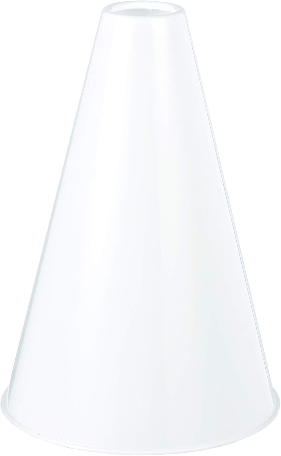 White Plastic Megaphone (8.25" x 6") – 1 Pc - Eco-Friendly & Lightweight Design - Ideal For Sports Events, Parties & Cheerleading-0