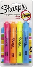 SHARPIE Accent Tank-Style Highlighters, 4 Colored Highlighters (25174PP)