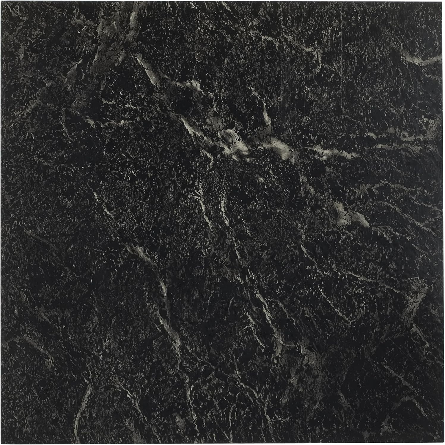 Achim Home Furnishings FTVMA40920 Nexus Vinyl Tile, Marble Black with White Vein, 20 count(pack of 1), 12 inch x 12 inch-0