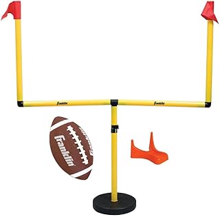 Franklin Sports Youth Football Goal-Post Set — Kids’ Football Goal Post with Mini Football — Fun Football Goal for All Ages — Easy Assembly — Adjustable Height — Weighted Base