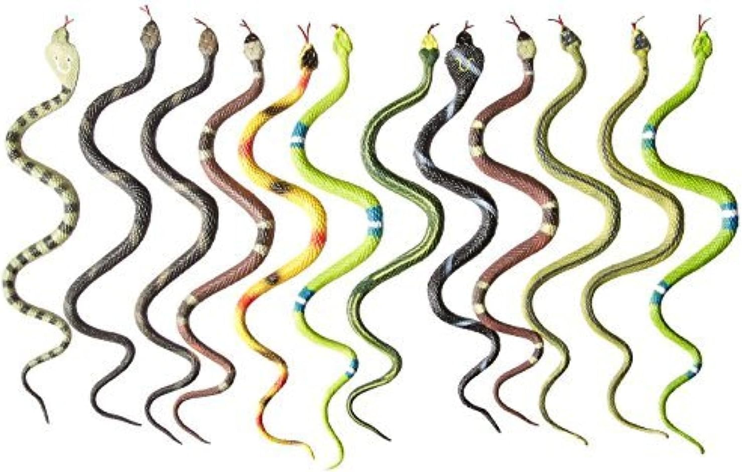 Rhode Island Novelty 14" Rain Forest Snakes | Assorted Designs | Set of 12-0