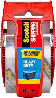 Scotch Heavy Duty Shipping Packaging Tape with Dispenser , Pack Of 2