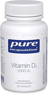 Pure Encapsulations Vitamin D3 25 mcg (1,000 IU) - Supplement to Support Bone, Joint, Breast, Heart, Colon & Immune Health - with Premium Vitamin D - 120 Capsules