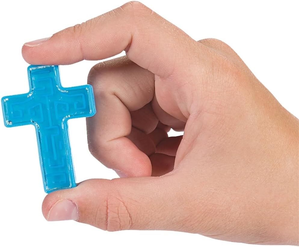 Cross Maze Puzzles (Bulk Set of 72) Religious VBS Novelty Toys and Puzzle Games-1