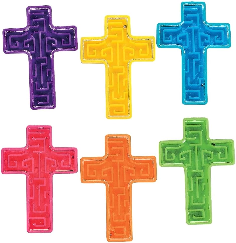 Cross Maze Puzzles (Bulk Set of 72) Religious VBS Novelty Toys and Puzzle Games-2