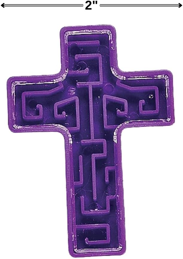 Cross Maze Puzzles (Bulk Set of 72) Religious VBS Novelty Toys and Puzzle Games-3